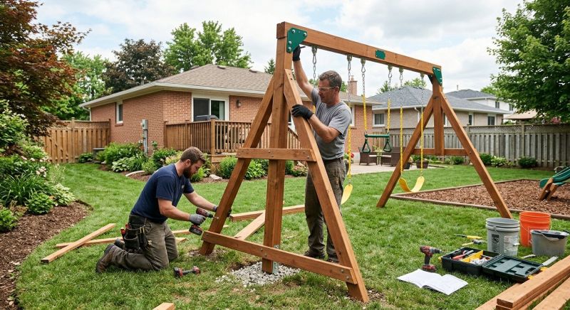 Swing Set Installation in Overland Park, KS